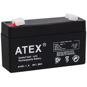 Resim Atex Akü 6V 1.3A (9.7X5.4X2.3CM) 6 Volt 1.3Ah Akü 