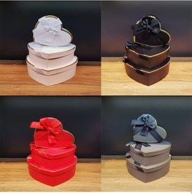 Resim 3&039lü Kalp Hediye Kutusu 