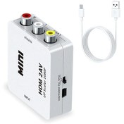 Resim Av Rca To Hdmı Tos Çevirici Dönüştürücü Tüplü Tv Adaptörü 