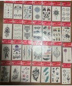 Resim Airbrush Tattoo Minimal Yapıştırma Geçici Dövme Seti 30'lu Seri9 