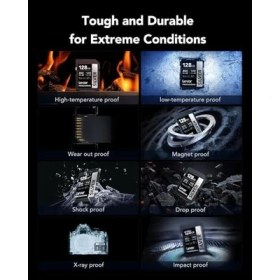 Resim Storemax Profesyonel Sılver Sd Kart 128 Gb, 205 Mb/s'ye Kadar Okuma, 140 Mb/s Yazma, Sd3.0, V30, U3, C10 Sdxc Kart,, Kameralar, Profesyonel Fotoğrafçı, Kamera, Meraklısı Için Uhs-I Sd Hafıza Kartı 