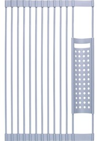 Resim 52 x 33cm Gri Mutfak Silikon Lavabo Drenaj Rafı Gri 