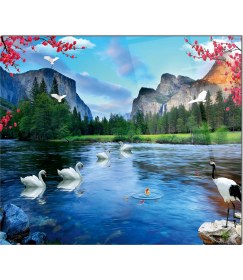 Resim Olinpa Cam Ocak Arkası Koruyucu | Doğa 