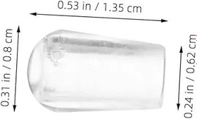 Resim OFFSCH 50 Adet Askı Koruyucu Kapak Cıvatalar Için Lastik Kapaklar Raf Ucu Lastik Kapaklar Vidalı Kapaklar Cıvata Kapakları Metal Boru Ucu Kapakları Temiz Askılar Vida Kapakları Pvc Şeffaf 
