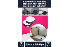 Resim Kendinden Yapışkanlı Iz Bırakmaz Tekrar Kullanılabilir Pratik Halı Kilim Kaydırmaz Cırt Bant 50 Adet 