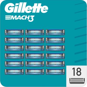 Resim Gillette Mach3 18'li Yedek Tıraş Bıçağı Karton Paket 