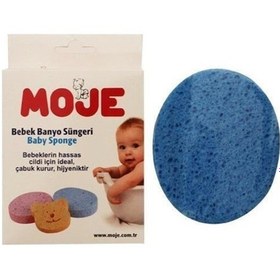 Resim Selülozik Bebek Banyo Süngeri Mavi Beyaz 