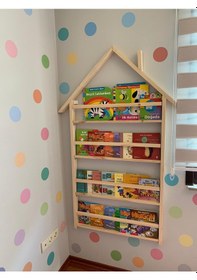 Resim Mrtahsap Çatılı Kitaplık Ahşaptan 