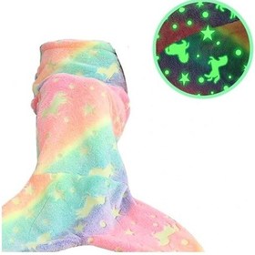 Resim Denizkızı Kuyruğu Battaniyesi, Işıklı Taşınabilir Battaniye 