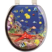 Resim Softy Classic Süngerli Klozet Kapağı Balık Desen 