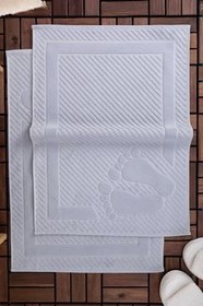 Resim Leoline%100 Pamuk Premium 2'li Ayak Havlusu - Gri 