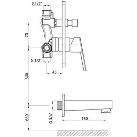 Resim Gpd Ankastre Banyo Bataryası Ritmo Mab85 Krom 