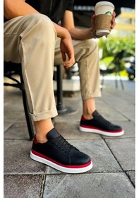 Resim Chekich Ch979 - Santoni Gbt Spor Erkek Ayakkabı Sıyah/kırmızı Çok Renkli 