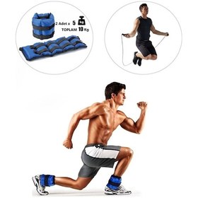 Resim Spor Byfit 5 Kg x 2 Adet Mavi El veya Ayak Bileği Ağırlığı Mavi 