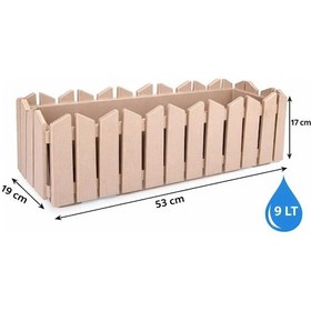 Resim Ozn-616 Efes Askılı Balkon Saksı Takımı 9 Litre No:2 Bej 4 Adet 