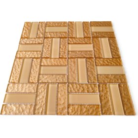 Resim MozaiKristaL Mutfak Tezgah Arası ve Iç Dekorasyon Için Kristal Cam Mozaik. Renk: Krem Bej. Cam Ölçüleri: 23X73 Mm. File Ölçüsü: 30X30 Cm. ( 1 Koli=11 File Karo=1 M2 Fiyatıdır ) 