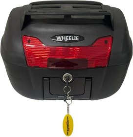 Resim WHEELIE XT60-B 40 Litre Motosiklet Arka Çanta Siyah Su Geçirmez ABS Top Case Bagaj Üniversal 