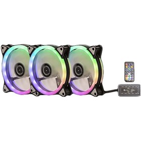 Resim Performax Aurora Rgb 120Mm Kumandalı Üçlü Fan Kiti 