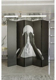 Resim Kadın Baskılı 5 Kanat Paravan Oda Bölme 559880 