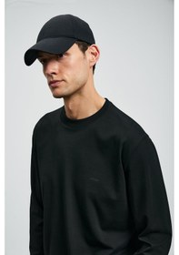 Resim Lufian Erkek Vıctor Bisiklet Yaka Uzun Kollu T-shirt 112020056 Siyah Siyah 