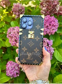 Resim TRENDY KILIF iPhone (13 PRO MAX) uyumlu LV Desenli Kasalı Kılıf 