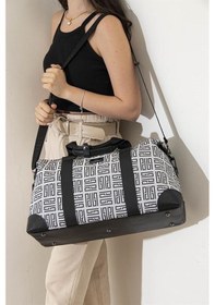 Resim Silver Polo Sp873 Kadın Seyahat Çantası Pp Labirent Beyaz-siyah 