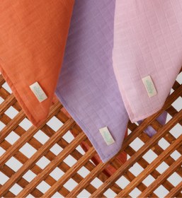 Resim elibaby 3’lü %100 Organik Pamuk Müslin Örtü Seti Unisex (PUDRA PEMBE, LAVANTA, TARÇİN 3 ADET 75x85 CM) 