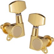 Resim Gitar Aksesuarları Folk Gitar Tel Düğmeleri Tel Hizalama Düğmeleri 3sol3sağ Altın 