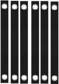 Resim Zhanglei001 6'lı Siyah Ağaç Desteği - Dayanıklı Polyester Fidan Bağlama Kayışı Seti 