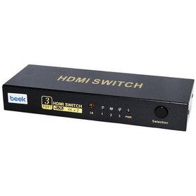 Resim Beek Bs Vsw Hd31Uh 3 Port Giriş 1 Port Çıkış 4K 3D Uzaktan Kumand 