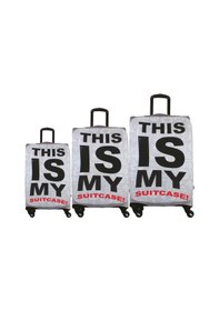 Resim My Saraciye My 13 This Is My Valizler İçin Kılıf Seti Kabin Orta Ve Büyük Gri 