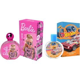 Resim Barbie Kız Çocuk Parfümü 50ml ve Hotwheels Erkek Çocuk Parfüm EDT 50ml 