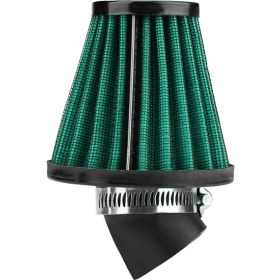 Resim Creatorally 45 Derece Viraj Motosiklet Hava Girişi Filtre Temizleyici Evrensel 35MM / 1.4 Inç Yeşil (Yurt Dışından) 