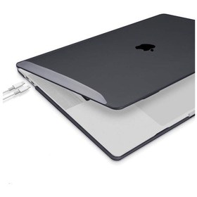 Resim 13" Apple Uyumlu MacBook Pro A2338 M1 Kristal Siyah Kılıf Koruyucu + Ekr 