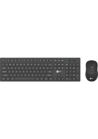 Resim Lecoo Kw201 Kablosuz Q Klavye Mouse Set Siyah Bilgisayar Pc Klavye Mouse Seti 