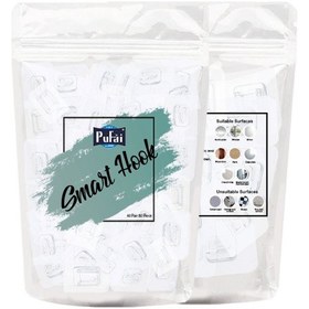 Resim Pufai Çift Taraflı Yapışkanlı Şeffaf Askı Askılık 40 Set 80 Parç Şeffaf 