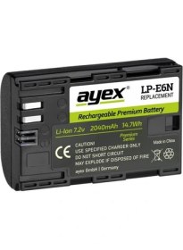 Resim Canon EOS R, R5, R6, 90D, 80D, 70D, 60D, 7D, 6D, 5D Mark II, III, IV İçin Ayex LP-E6N Batarya 