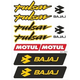 Resim A4 Sticker 061 Tek Paket Çoklu Sticker Siyah 