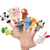 Resim Yumuşak Peluş Parmak Oyuncak Seti - Çeşitli Renklerde Mevcut, Mini Peluş Hayvanlar Performanslar, Oyun Zamanı ve Okul Parti Hediyeleri İçin Mükemmel. 