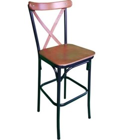 Resim Tonet Bar Sandalyesi Bar Taburesi Mutfak Sandalye Cafe Sandalyesi Ceviz 