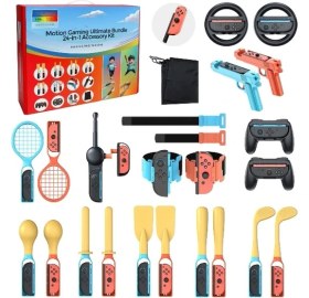 Resim Cosmostech N.switch Sports 24’ü 1 Arada Aksesuar Kiti – Joy-Con 2 Uyumlu Aile Parti Seti, Switch 2 / Switch 1 / OLED Spor Oyunları Için 