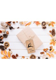 Resim Kraft Yılbaşı Tebrik Kartı 24 Adet 5x10cm 8 Farklı Tasarım Deli 