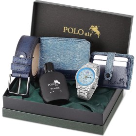 Resim Polo Air Erkek Kol Saati Parfüm Cüzdan Kemer Kartlık Kombin Set PL-0831E2 