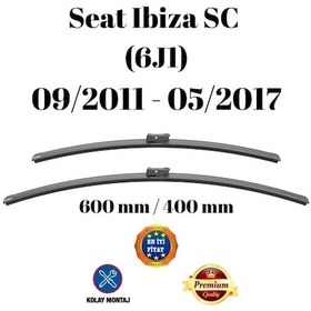 Resim Seat Ibiza Sc 6j1 2011 2012 2013 2014 Uyumlu Ön Cam Silecek Süpürgesi Takımı 600/400mm Silbak Sb2416c 