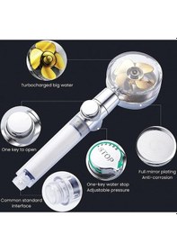 Resim Filtreli Yüksek Basınçlı Pervaneli Duş Başlığı 