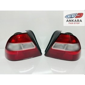 Resim Honda Euro Civic 1996 - 2000 Stop Lambası Sağ - Sol Takım Kırmızı Beyaz - Toplam 2 Adet Stop 