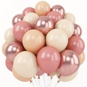 Resim 40 adet Vintage Blush Pink ve Beyaz Metalik Gül Altın Balonlar - Mat Bitiş, Helium Gerektirmez, Düğünler, Gelin Duşları, Doğum Günleri, Yıldönümleri, Bohem Tarzı, Doğum Günü Balonları, Romantik Etkinlik Dekoru, Zarif Dekor, Zarif Etkinlik Aksesuarları 
