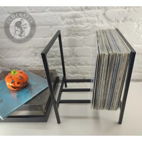 Resim MERZANA Metal Plaklık, Dergilik, Kitaplık, Plak Organizer 