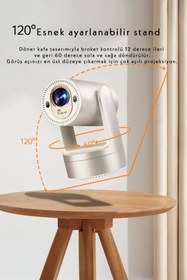 Resim airteknoloji Bataryalı Projeksiyon Cihazı Taşınabilir 4K Destekli 1080P Android Sistemli Projektör 