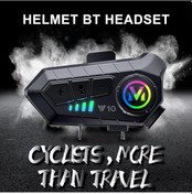 Resim Yunboo Y10 Motosiklet Kulaklık İçin Bt 5.3 Bluetooth Intercom, Gürültü Önleme, 32 Saat Konuşma Süresi 